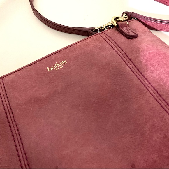 Botkier Burgandy Leather Crossbody, Wristlet Bag - Picture 6 of 10